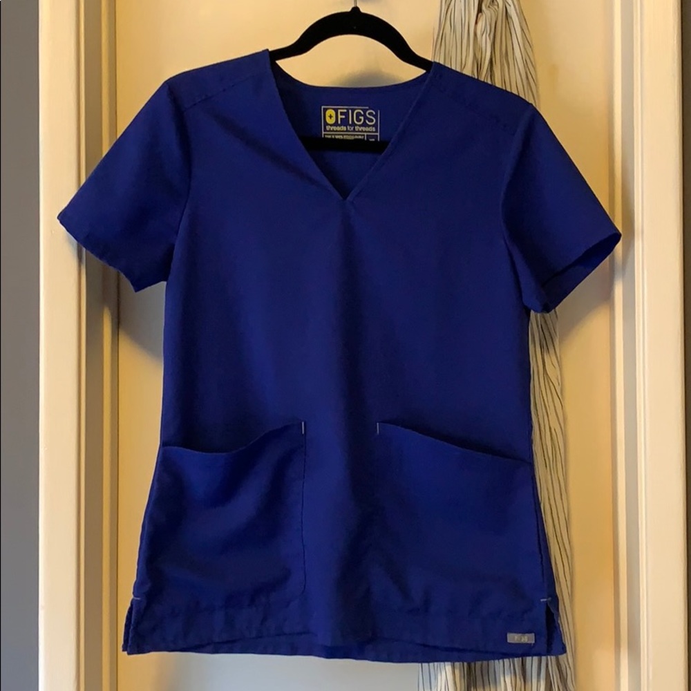 Figs double pocket scrub top
